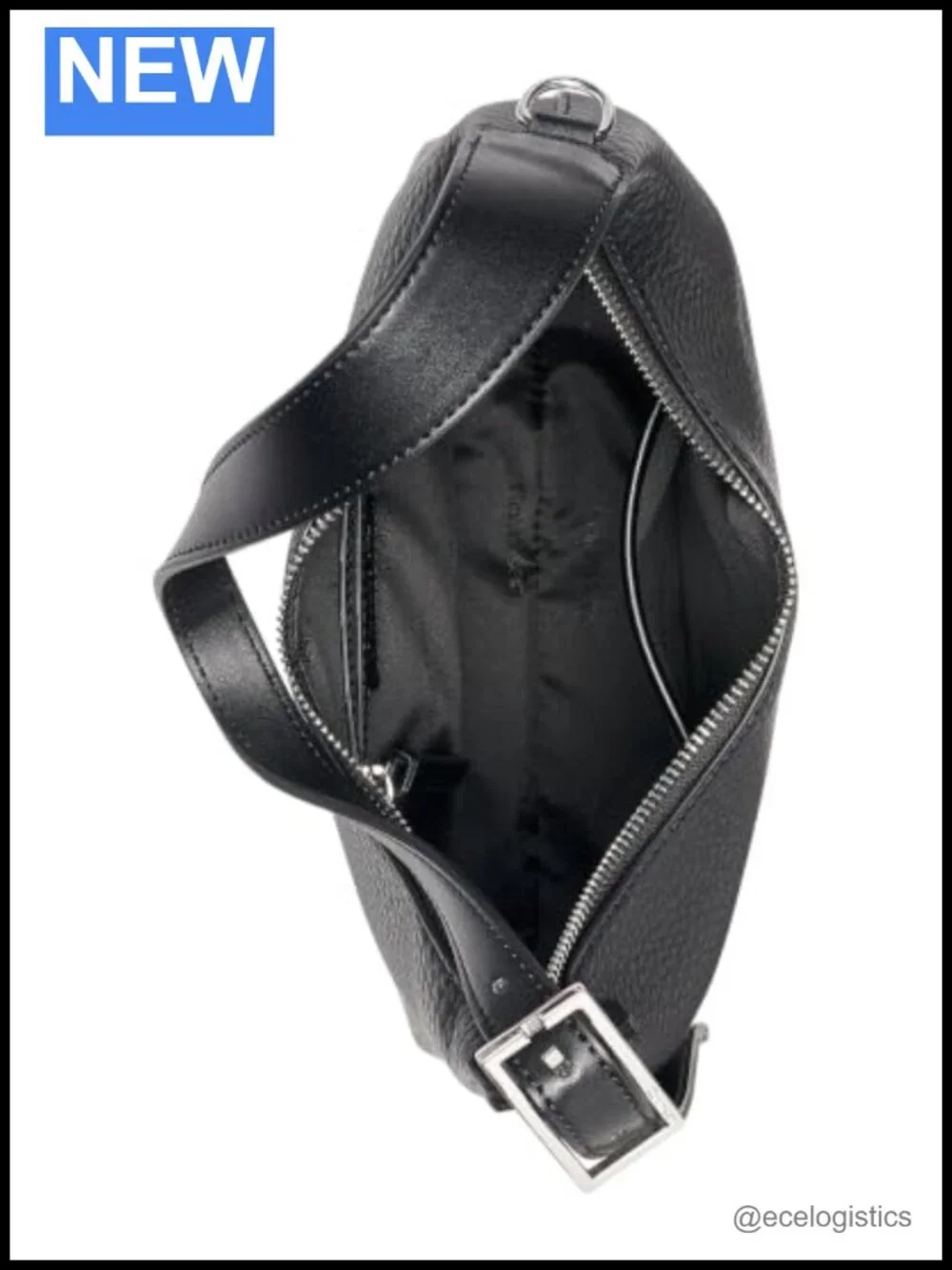 Vegan Leather Medium Hobo Shoulder Bag with Adjustable Strap and Keychain